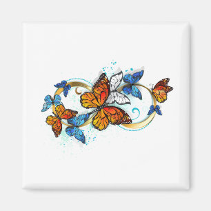 Infinity of Monarch Butterflies Magnet