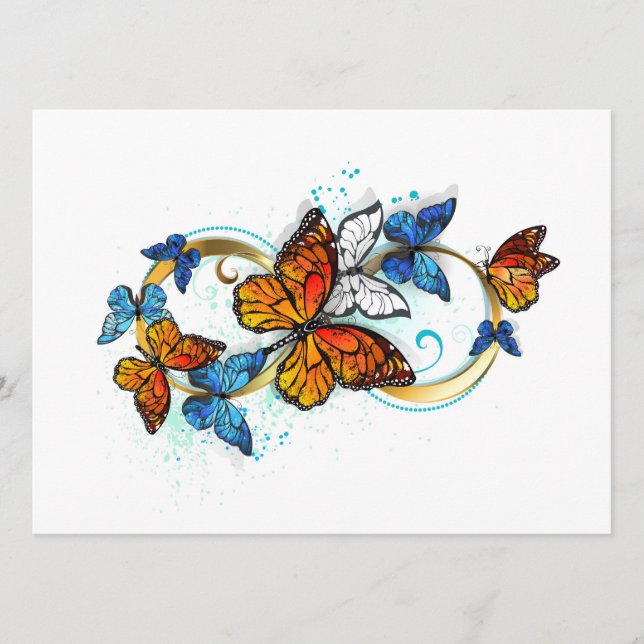 Infinity of Monarch Butterflies Menu (Front)