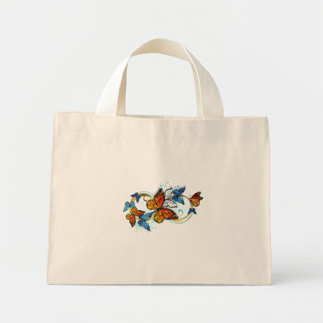 Infinity of Monarch Butterflies Mini Tote Bag (Front)