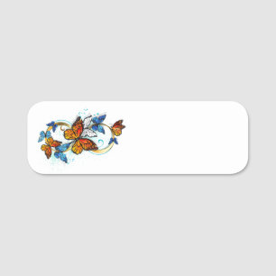 Infinity of Monarch Butterflies Name Tag