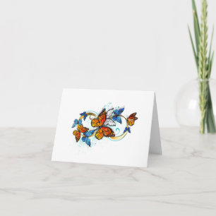 Infinity of Monarch Butterflies Note Card