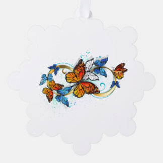 Infinity of Monarch Butterflies Ornament Card