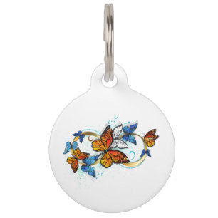 Infinity of Monarch Butterflies Pet Tag