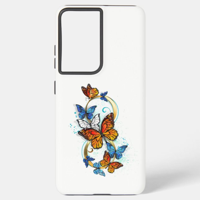 Infinity of Monarch Butterflies Samsung Galaxy S21 Ultra Case (Back)