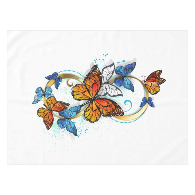 Infinity of Monarch Butterflies Tablecloth (Front (Horizontal))