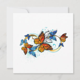 Infinity of Monarch Butterflies Thank You Card