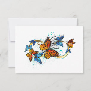 Infinity of Monarch Butterflies Thank You Card