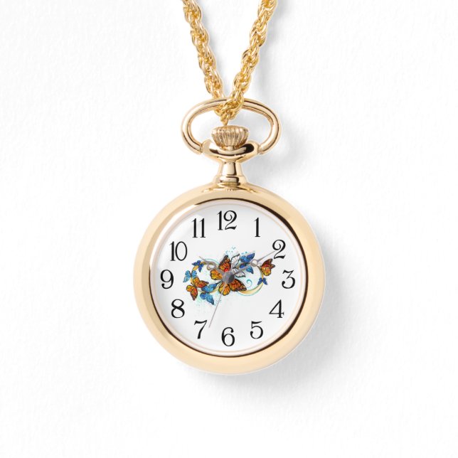 Infinity of Monarch Butterflies Watch (Front)