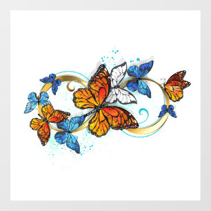 Infinity of Monarch Butterflies Window Cling