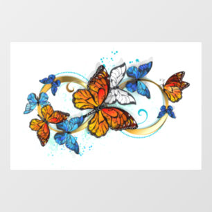 Infinity of Monarch Butterflies Window Cling