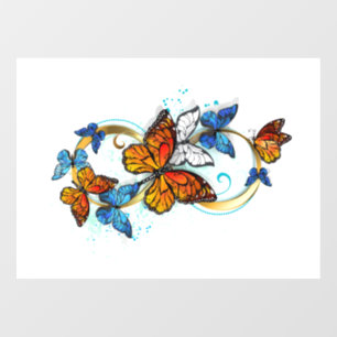 Infinity of Monarch Butterflies Window Cling