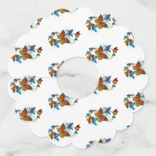 Infinity of Monarch Butterflies Wine Glass Tag