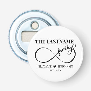 Infinity Personalized Family Name and Est. Date Bottle Opener