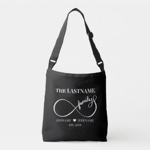 Infinity Personalized Family Name and Est. Date Crossbody Bag