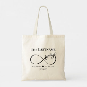 Infinity Personalized Family Name and Est. Date Tote Bag