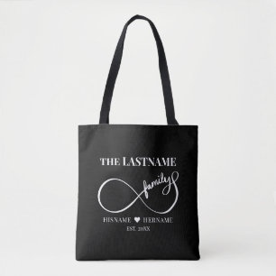 Infinity Personalized Family Name and Est. Date Tote Bag