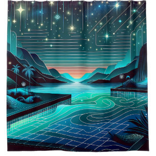 "Infinity Pool at Twilight: Serene Nightscape"
