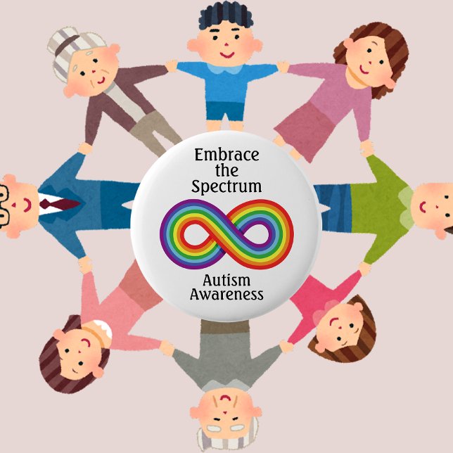 Infinity Rainbow Autism Awareness Button (Creator Uploaded)