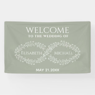 Infinity sage botanical simple romantic elegant banner