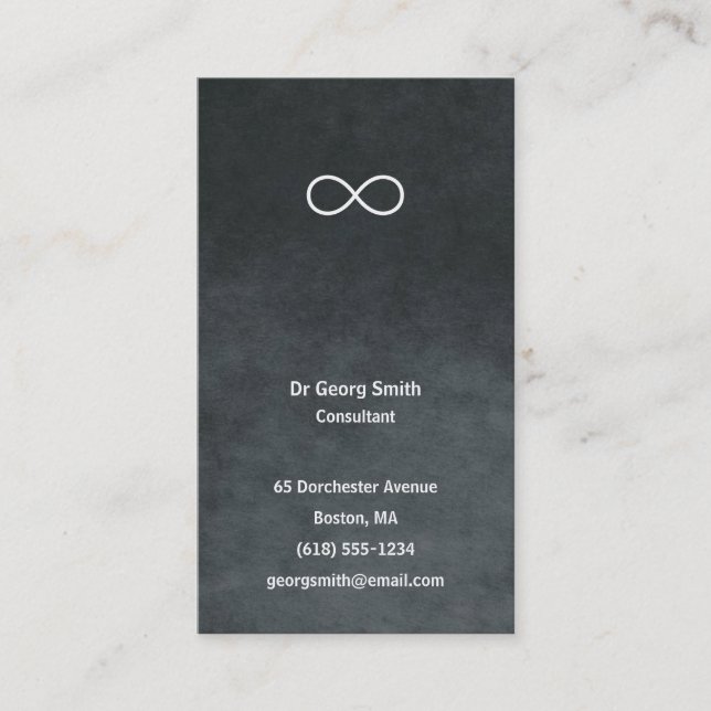 Infinity - Scientist Elegant Business Card (Front)