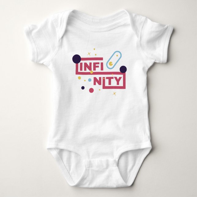 Infinity Shapes Design Baby Bodysuit (Front)