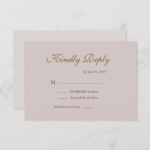 Infinity sign blush pink minimalist wedding RSVP Invitation