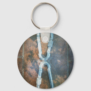 Infinity silver star keychain