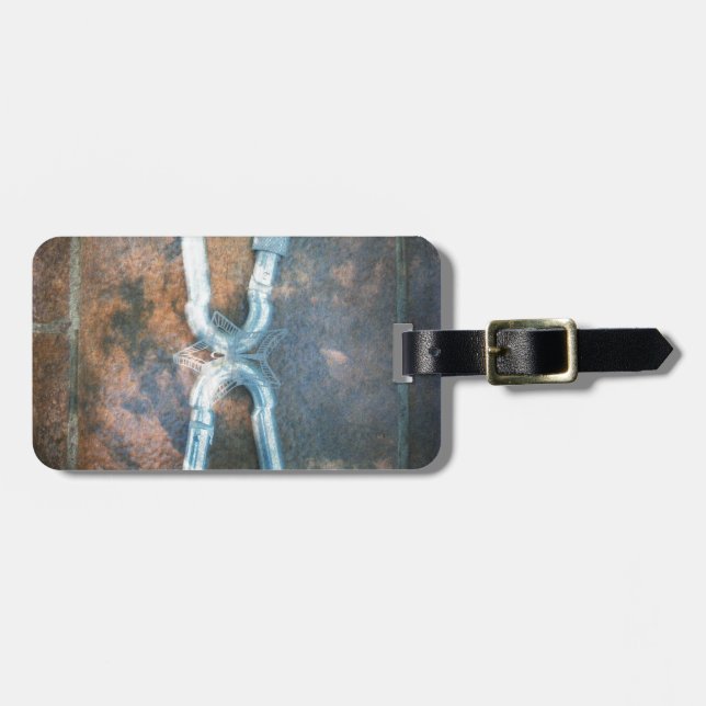 Infinity silver star luggage tag (Front Horizontal)