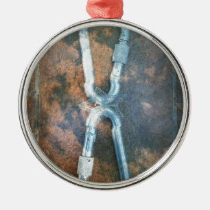 Infinity silver star metal ornament