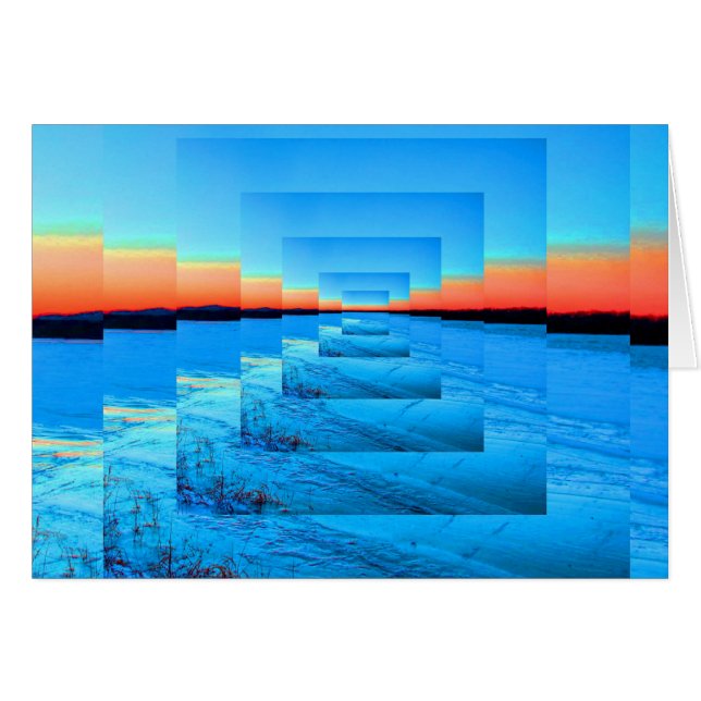 Infinity Snow Greeting Card (Devant horizontal)