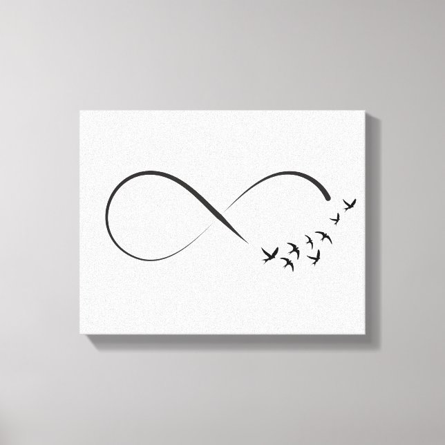 Infinity swallow symbol canvas print (Front)
