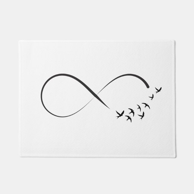 Infinity  swallow symbol doormat (Front)