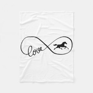 Infinity Symbol Art Love Horseback Riding Clothes  Fleece Blanket