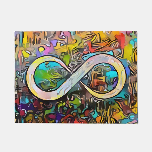 Infinity Symbol  | Autism Awareness Neurodiversity Doormat (Front)