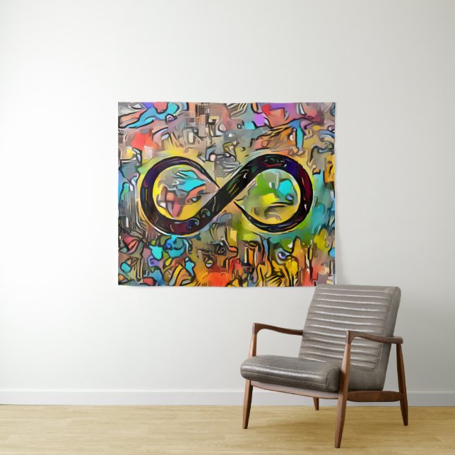Infinity Symbol  | Autism Awareness Neurodiversity Tapestry (In Situ (Horizontal))