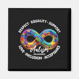 Infinity Symbol Autism Awareness Respect Equality  Magnet