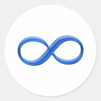 Infinity Symbol Classic Round Sticker