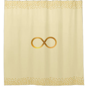 Infinity Symbol & Gold Confetti on Golden