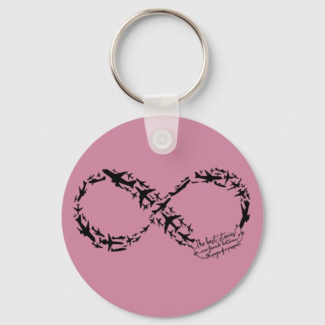 Infinity Symbol Keychain, World Traveller Gift Keychain (Front)