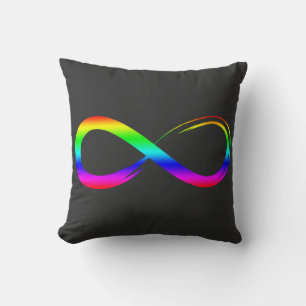 Infinity Symbol Lgbt Gay Pride Rainbow Eternity Throw Pillow
