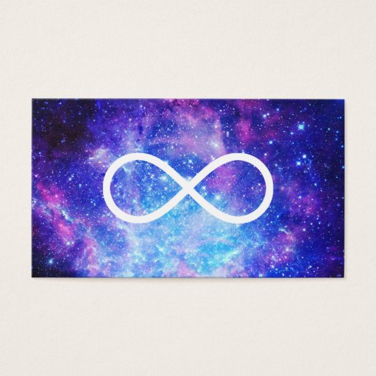 Infinity symbol nebula business card