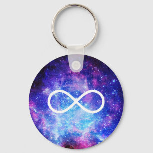 Infinity symbol nebula keychain