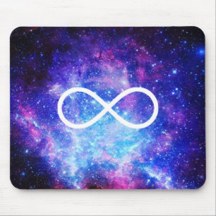 Infinity symbol nebula mouse pad