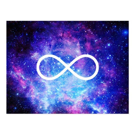 Infinity symbol nebula postcard