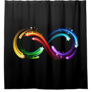 Infinity symbol of rainbow comets