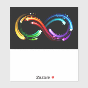 Infinity symbol of rainbow comets