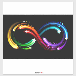 Infinity symbol of rainbow comets