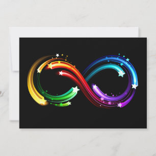 Infinity symbol of rainbow comets announcement