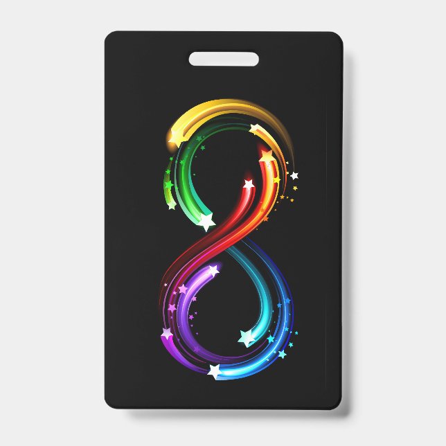 Infinity symbol of rainbow comets badge (Front)