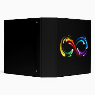Infinity symbol of rainbow comets binder